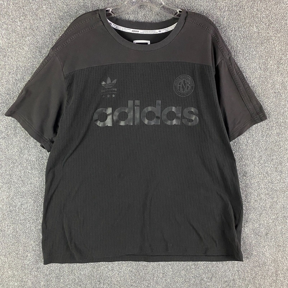 Adidas Skateboarding T-Shirt Men's 2XL Black Short Sleeve Cotton Blend XXL